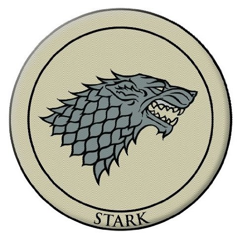 Game Of Thrones Embroidered Patch Stark