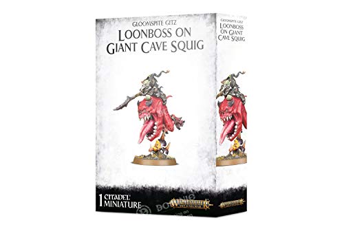 Games Workshop Warhammer AoS - Gloomspite Gitz Loonboss Sur Giant Cave Squig