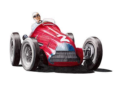 George Morgan Illustration Giuseppe Farina, Alfa Romeo 158 GP de Gran Bretaña 1950 Ganador Cartel DE IMPRESIÓN A1 Tamaño