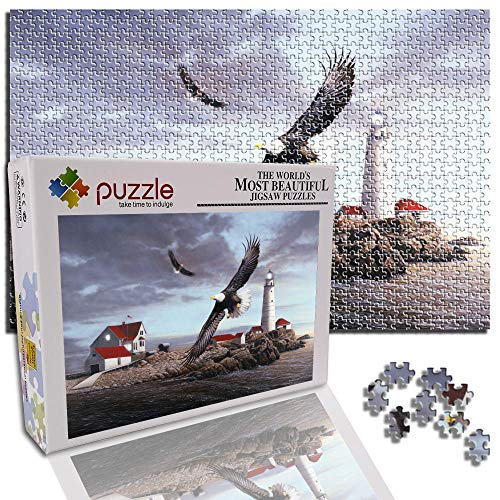 GFSJJ 1000 Piezas Puzzle 1000 Piezas Casa Torre De Vigilancia Halcón Jigsaw Puzle para Niño Infantiles Adolescentes Adultos para Niños 3 Años (15 X 10.2 Pulgada)