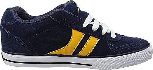GlobeEncore-2, Zapatillas de Skateboard Hombre, Azul (Navy/Yellow), 40.5 EU