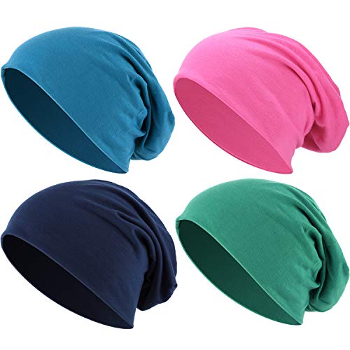 Gorra Holgada de Punto Fino Sombrero Gorro Gorro de Dormir Hip-Hop Sombrero Enano (Azul Lago, Verde Oscuro, Rosa, Azul Marino, 4 Piezas) Gorra Holgada de Punto Fino Sombrero Gorro Gorro de Dormir Hip-Hop Sombrero Enano (Azul Lago, Verde Oscuro, Rosa, Azul Marino, 4 Piezas)