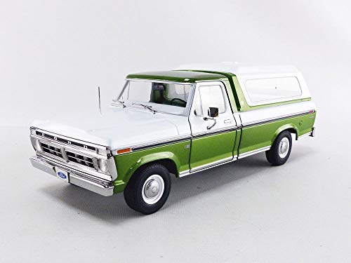 GREENLIGHT 13545 1976 Ford F-100 Medium Green Glow Poly w Deluxe Box Cover 1:18