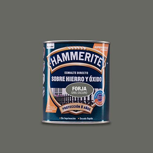 Hammerite Esmalte directo sobre hierro y óxido Forja Gris Oscuro 750 ml