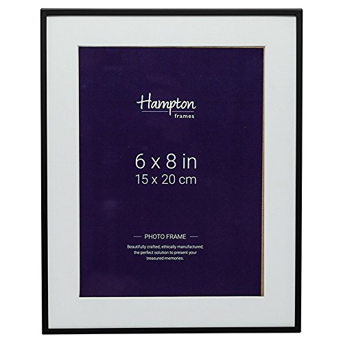 Hampton Frames Madrid Marco de Fotos de Perfil Estrecho con Soporte Negro 6x8 (15x20cm) M138B68