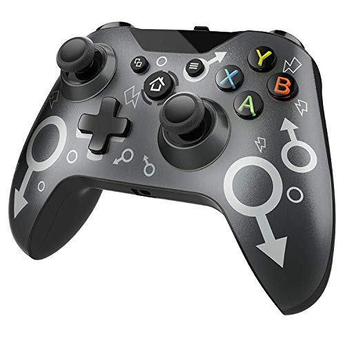 HAOXUAN Controlador de Juegos con Cable para Xbox/One/One SY PC con Doble vibración y conexión de Cable USB para Auriculares