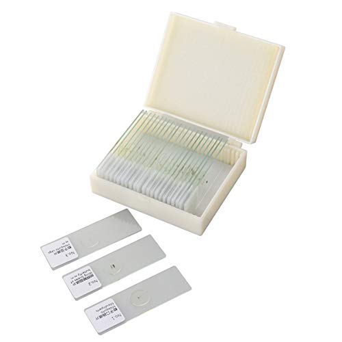 Hemobllo - 25 piezas de preparación permanente para microscopios con preparados, juego de tarros con caja (25 tipos de insectos)