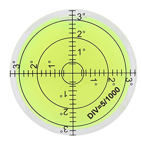 Herramienta de medición de 60 mm de diámetro Burbuja de nivel redondo de alta precisión con escala para el equilibrio de la plataforma de la cámara