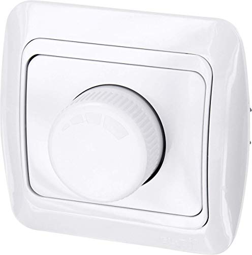 Interruptor regulador de rotación de 200W, todo en uno, marco + unidad empotrable + cubierta (Serie T1 color blanco) Interruptor regulador de rotación de 200W, todo en uno, marco + unidad empotrable + cubierta (Serie T1 color blanco)