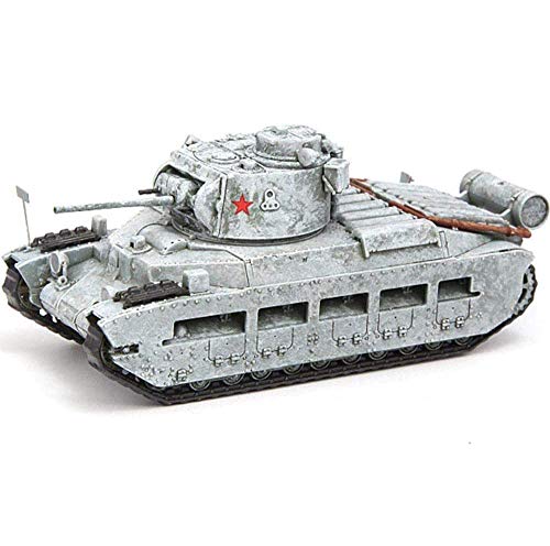 JIALI 1:72 Scale Diecast Tank Modelo, Mathilda2 Soviet Snow Plástico, Juguetes Militares y Regalos, 3.1 Pulgadas x 1.4 Pulgadas
