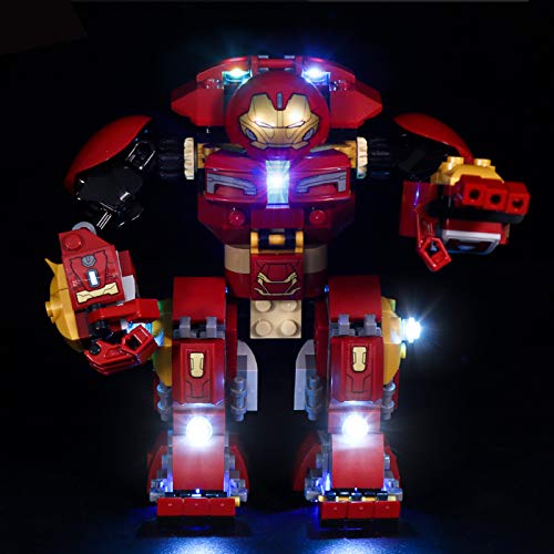 Juego de luces para bricolaje (The Hulkbuster Smash-Up) modelo de bloques de construcción, kit de iluminación LED compatible con Lego 76104, accesorios de decoración de juguetes (no incluye el modelo)