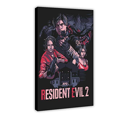 Juego popular, películas, Resident Evil, dormitorio, sala de estar, póster decorativo al óleo. (4) póster decorativo de pintura de pared para sala de estar, dormitorio, 50 x 75 cm, estilo de marco 1