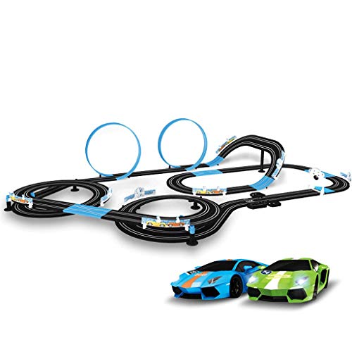 Juguete de Coche de Pista tragamonedas eléctricos de Juguete para niños Super Loop Speedway eléctrico de Alta Velocidad con Dos Coches para Carreras Dobles Boy Girl Los Mejores Regalos