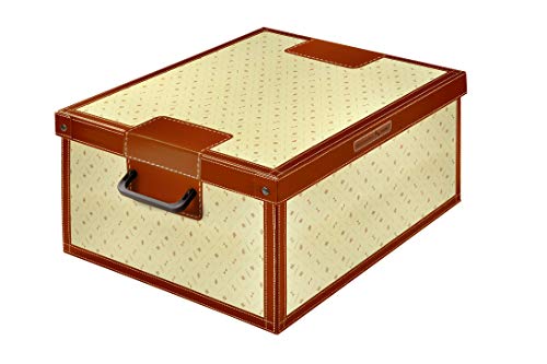 Kanguru Caja de Almacenamiento en cartòn Lavatelli, Modelo Lirio, Grande, 50x40x25cm