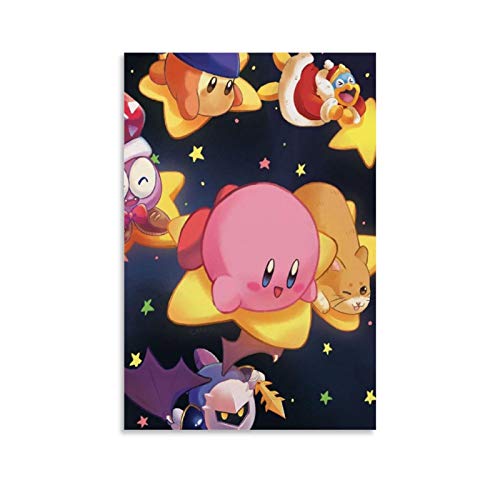 Kirby Star Space Travel - Lienzo decorativo para pared (30 x 45 cm)