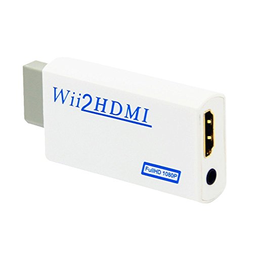 KOBWA Convertidor Wii a HDMI - Escala la Señal del Wii a 720p y 1080p || Converter Wii To HDMI Adaptador Convertidor de Audio 480P 3.5mm Wii-link