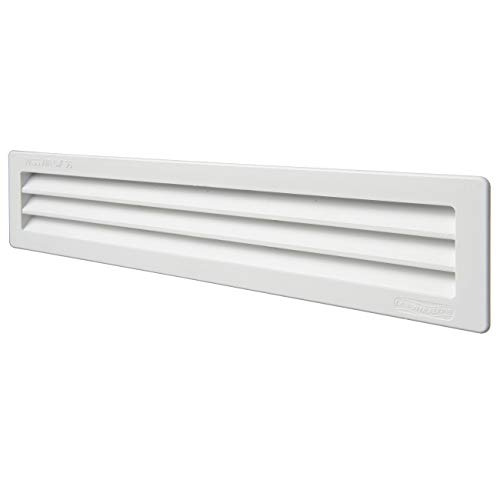 La Ventilazione P30R306B - Rejilla de ventilación rectangular blanca, tamaño 305 x 60 mm