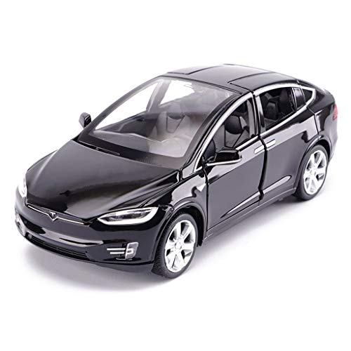 LBYMYB Modelo de Coche Tesla X Todoterreno SUV uno y Treinta y Dos de simulación de fundición a presión de aleación de Coches de Juguete Modelo de decoración 15x5.5x4.5CM