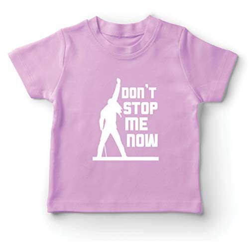 lepni.me Camiseta para Niños Don't Stop me Now! Camisas de Abanico, Regalos de músicos, Ropa de Rock (1-2 Years Rosado Multicolor)