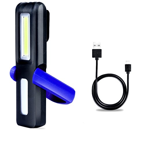 Linterna de luz de trabajo LED recargable, luz de trabajo magnética COB  portátil con puerto USB, focos impermeables, luz mecánica para camping