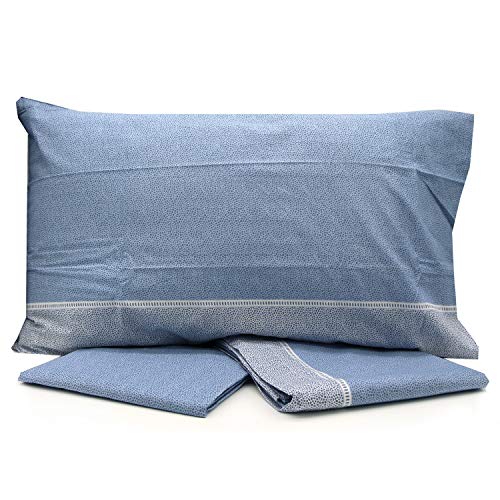 LOVETESSILE Juego de sábanas para cama individual multifantasía con parte superior de la funda de almohada – Variante 99, individual