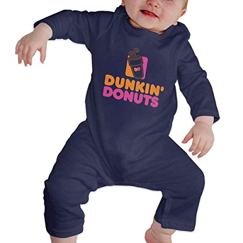 maichengxuan Mameluco Bebé Dunkin Donuts Pijama de Algodón Mameluco Niñas Niños Pelele Mono Manga Larga Trajes Newborn 6-24 Months