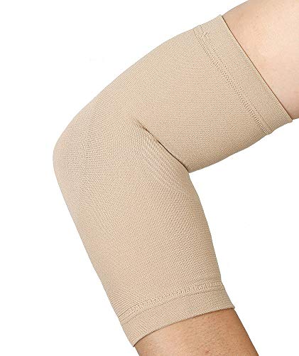 Mangas de compresión para codo, 1 par, soporte ligero para codo para hombres y mujeres, mejora la circulación y la recuperación, el mejor soporte para tendinitis, levantamiento de pesas, Beige S Mangas de compresión para codo, 1 par, soporte ligero para codo para hombres y mujeres, mejora la circulación y la recuperación, el mejor soporte para tendinitis, levantamiento de pesas, Beige S