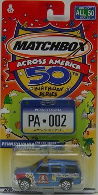 Matchbox Across America 50th Birthday Series Pennsylvania Chevy Tahoe Police by Matchbox