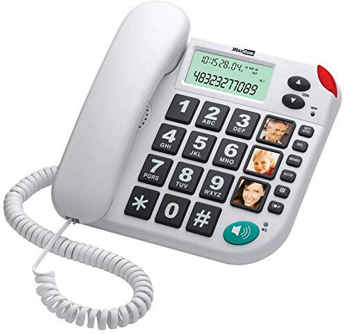 Maxcom KXT480BI - Teléfono fijo, color blanco