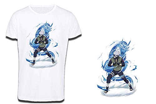 MERCHANDMANIA Camiseta Tacto ALGODÓN A3 Kakashi Hatake Ninja Que Copia Cotton Touch Tshirt