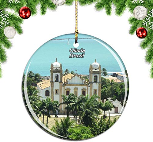 Mesllings Brasil Olinda - Adorno para árbol de Navidad (porcelana, 7,6 cm)