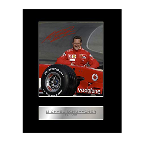 Michael Schumacher firmado foto enmarcada Ferrari
