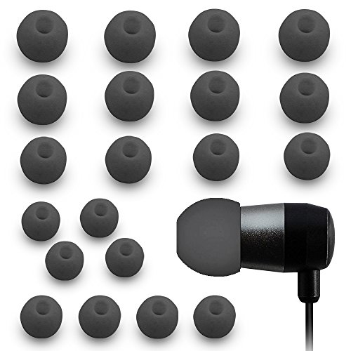 MMOBIEL 10 Pares Almohadillas Auriculares Silicona Compatible con Monster Panasonic Powerbeats 1/2/3 JVC Sony Ultimate Ears Sharp TDK Phillips Audio-Technical (Negro)