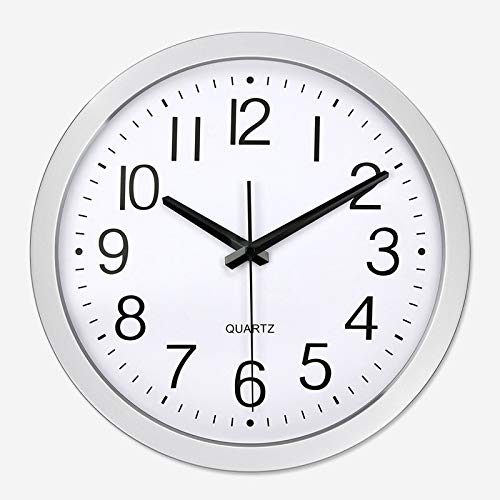 MNBVCX Reloj De Pared De Hotel Silencioso De Plástico Reloj Electrónico Simple De Moda Reloj De Pared De Estilo Europeo Creativo Reloj De Etiqueta De Pared Redonda