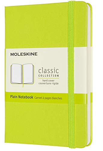 Moleskine - Cuaderno Clásico con Hojas en Blanco, Tapa Dura y Cierre con Goma Elástica, Tamaño de Bolsillo 9 x 14 cm, Color Verde Limón, 192 páginas