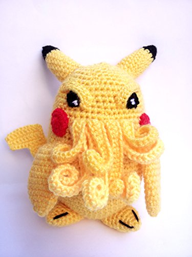 Muñeco Pikachu Cthulhu amigurumi hecho a mano
