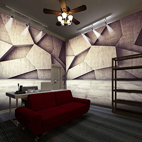 Mural Personalizado 3D Estereoscópico Irregular Geometría Gráfico Papel Tapiz De Pared Oficina Salón Cafe Backdrop Wallpaper,300Cm(H)×500Cm(W)