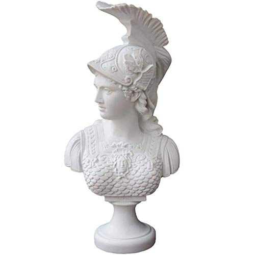 MYYINGELE Estatua Busto de Diosa Romana de Sabiduría, Escultura de Diosa de Guerra, Estatuilla de Justicia De Sabiduría para Ornamento de Habitación Hogar Decoración Exquisita, White