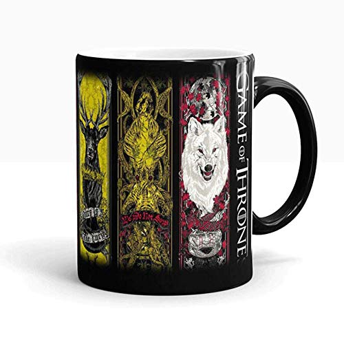 N / A Taza Que Cambia De Color De Harry Potter, Taza Que Cambia De Color De Cerámica, Taza De Té Mágica Térmica, Halloween, Acción De Gracias, Navidad Y Año Nuevo. (Game of Thrones)