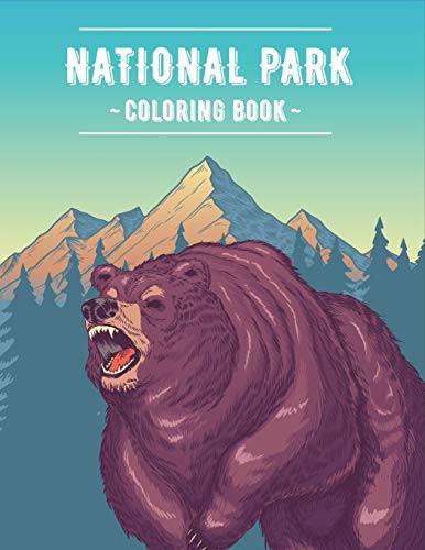 National Parks coloring book: Beautiful landscapes and animals from 16 National Parks in the United Kingdom. Lighthouse, bears, beautiful mountains and much more.