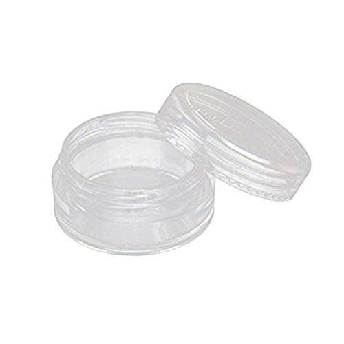 Ndier 100 PCS plástico envases cosméticos Tamaño 5 Gram Claro vacío Pot tarros de sombra de ojos de contenedores Lote