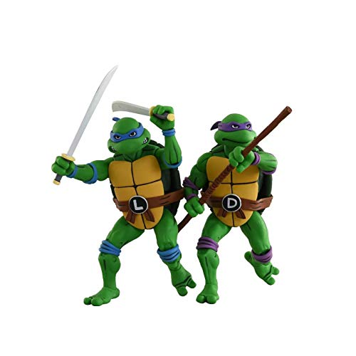 NECA Pack 2 Figuras Leonardo & Donatello 18 cm. Las Tortugas Ninja