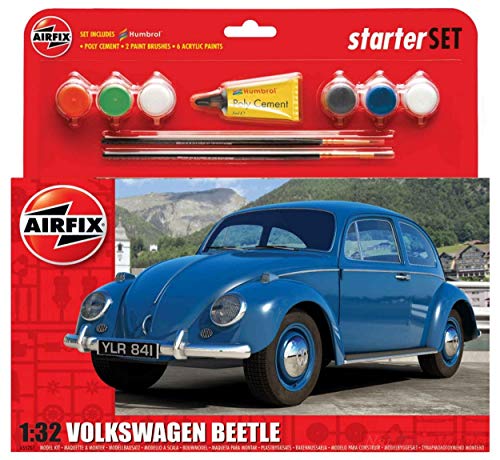 NEW AIRFIX A55207 Volkswagen Beetle Medium Starter Set Kit 1:32 MODELLINO Model