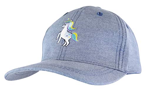 Niña Unicornio Dibujos Gorra de Beisbol para Verano de Algodon (Una Talla, Azul)