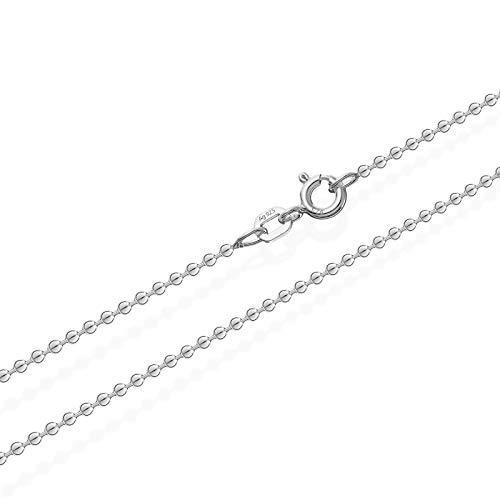 NKlaus 38cm 925 cadena de bolas de plata esterlina para colgante cadena de plata 1.20mm de ancho 8924