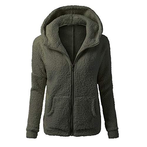 N\P Suéter de invierno con capucha suéter de cremallera chaqueta de invierno de las señoras de abrigo