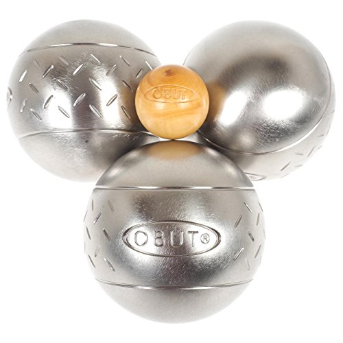 Obut Sun - Juego de 3 bolas de petanca de acero inoxidable