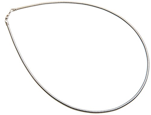 Omega cuello neumáticos 2,3 mm Diámetro - 925 plata esterlina, longitud 38-55 cm disponible