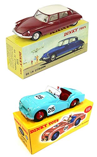 OPO 10 - Lote de 2 Coches Norev para DeAgostini Dinky Toys: Triumph TR2 Sports + Citroen DS19 (111 + 530)