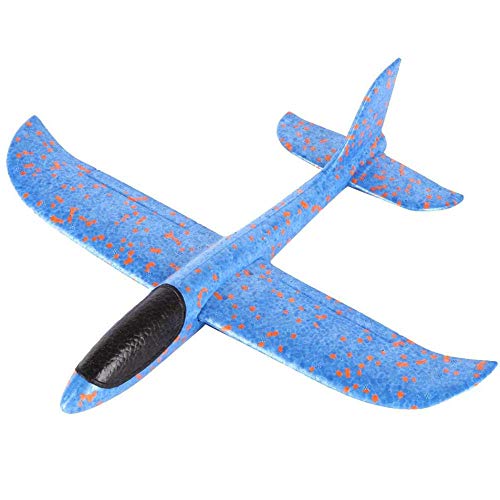 Ouinne Planos de Espuma los Planeadores Glider Juguete Lanzamiento de Mano Modelo de Avion (Azul)